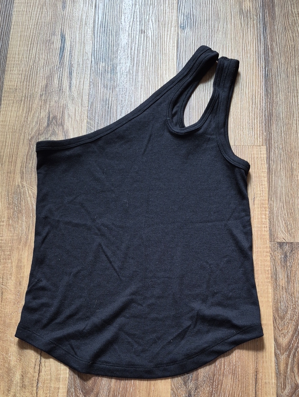 Old Navy UltraLite Go-Dry Black One Shoulder Asymmetrical Active Tank Top Small